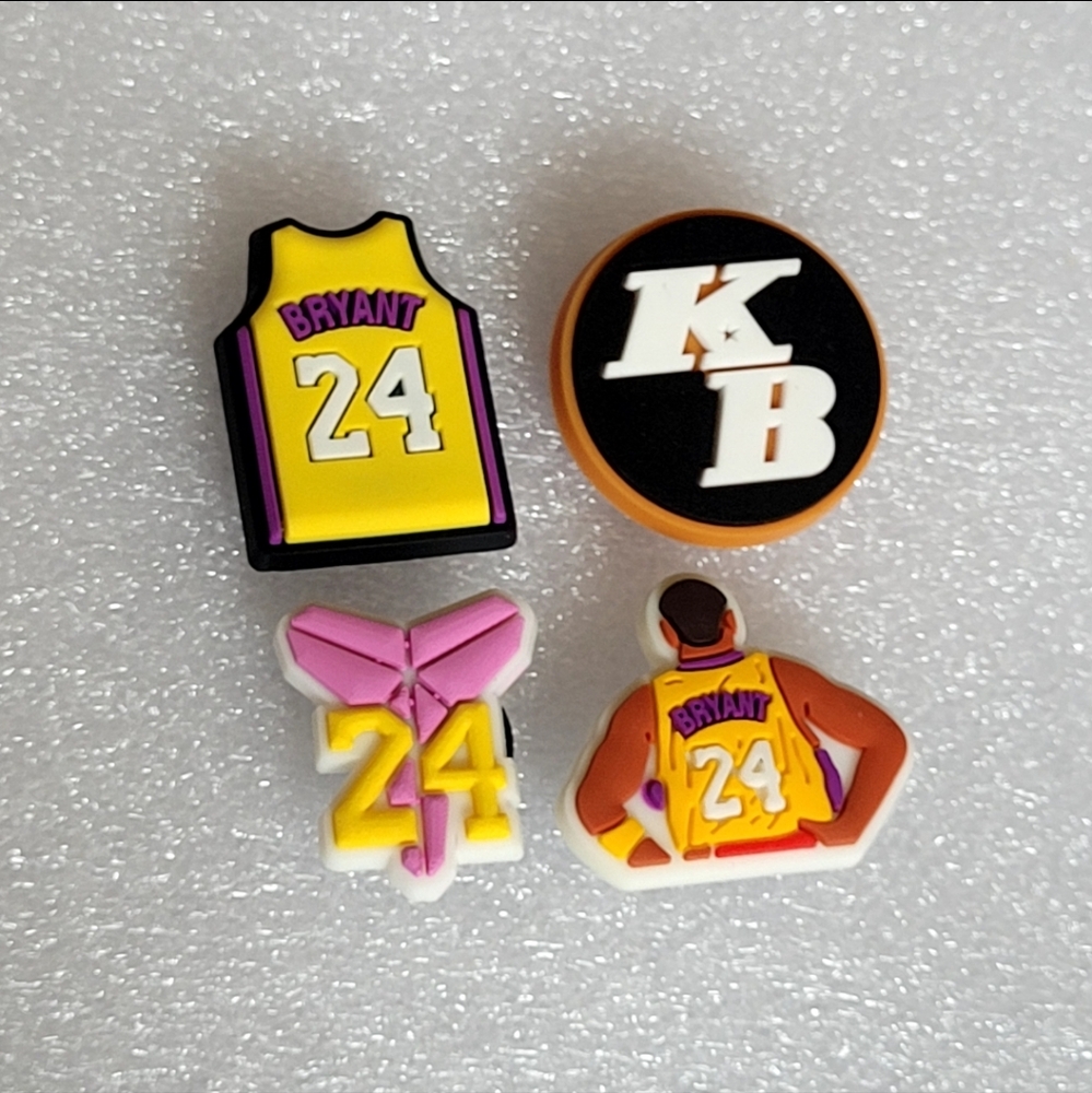 4pc Kobe Bryant Croc Charm Jibbitz